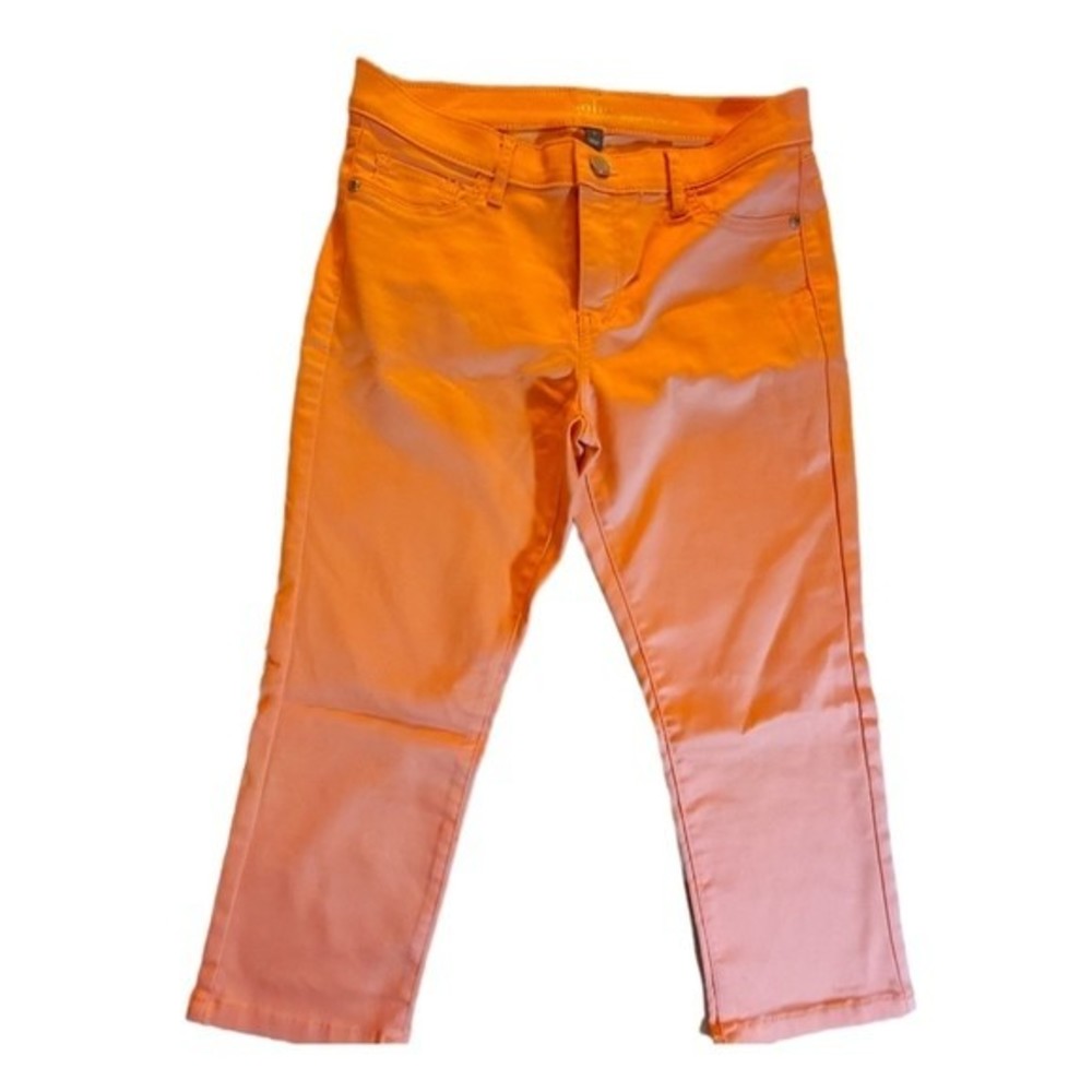 Soho New York & Company Jeans Leggins Crop, Size 6, Orange